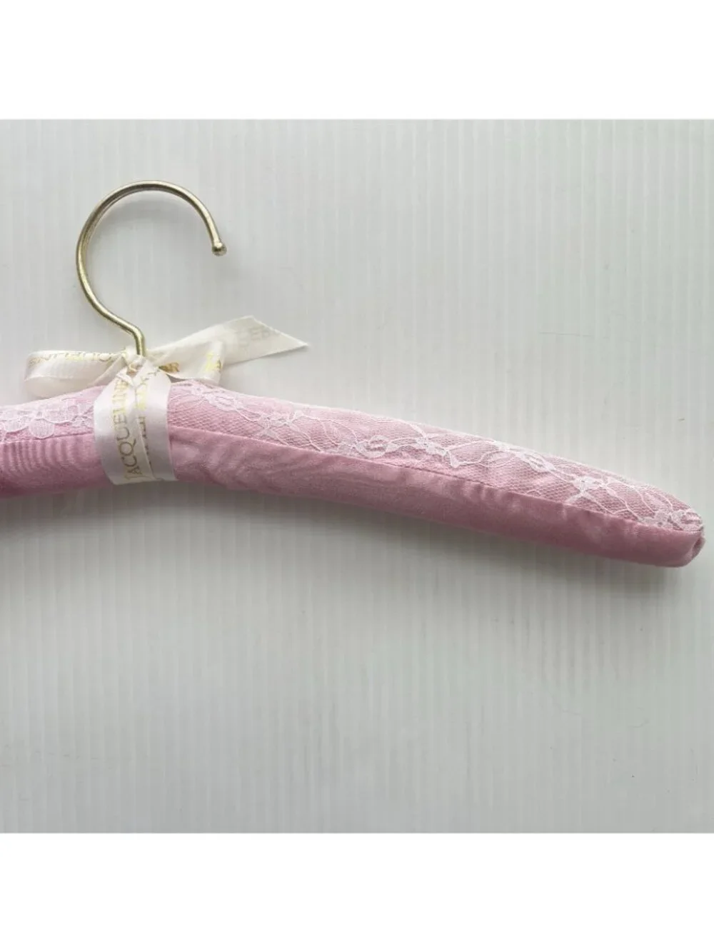 Jacqueline Ferrar Lace Clothing Hanger Padded Pink Bridal Wedding Dress Lingerie